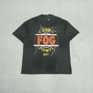 Fear of God Black Vintage Print Short Sleeve T Shirt